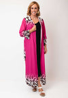 Serafina Collection One Size Animal Print Ombre Beach Cover Up, Pink
