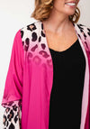 Serafina Collection One Size Animal Print Ombre Beach Cover Up, Pink