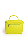 Zen Collection Faux Pebbled Leather Flap Over Grab Bag, Lime Green