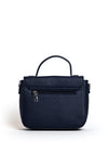 Zen Collection Faux Pebbled Leather Flap Over Grab Bag, Navy