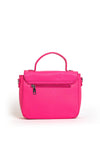 Zen Collection Faux Pebbled Leather Flap Over Grab Bag, Rose Pink