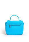 Zen Collection Faux Pebbled Leather Flap Over Grab Bag, Sky Blue