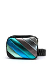 Zen Collection Metallic Striped Crossbody Bag, Black