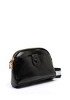 Zen Collection Metallic Stripe Strap Crossbody Bag, Black