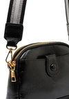 Zen Collection Metallic Stripe Strap Crossbody Bag, Black