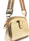 Zen Collection Metallic Stripe Strap Crossbody Bag, Gold