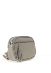 Zen Collection Pebbled Faux Leather Aztec Crossbody Bag, Grey