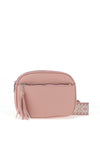 Zen Collection Pebbled Faux Leather Aztec Crossbody Bag, Pink
