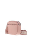 Zen Collection Pebbled Faux Leather Aztec Crossbody Bag, Pink