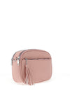 Zen Collection Pebbled Faux Leather Aztec Crossbody Bag, Pink