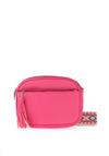 Zen Collection Pebbled Faux Leather Aztec Crossbody Bag, Rose