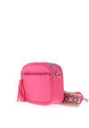 Zen Collection Pebbled Faux Leather Aztec Crossbody Bag, Rose