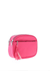 Zen Collection Pebbled Faux Leather Aztec Crossbody Bag, Rose