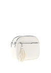 Zen Collection Pebbled Faux Leather Aztec Crossbody Bag, White