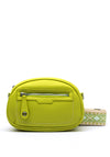 Zen Collection Pebbled Aztec Strap Crossbody Bag, Green