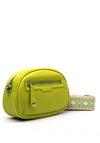 Zen Collection Pebbled Aztec Strap Crossbody Bag, Green