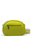 Zen Collection Pebbled Aztec Strap Crossbody Bag, Green