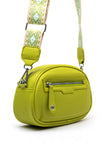 Zen Collection Pebbled Aztec Strap Crossbody Bag, Green