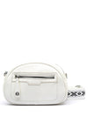 Zen Collection Pebbled Aztec Strap Crossbody Bag, White