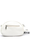 Zen Collection Pebbled Aztec Strap Crossbody Bag, White