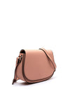 Zen Collection Pebbled Faux Leather Saddle Crossbody, Pink