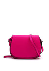 Zen Collection Pebbled Faux Leather Saddle Crossbody, Rose
