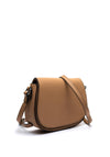 Zen Collection Pebbled Faux Leather Saddle Crossbody, Soil