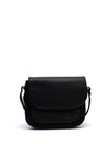 Zen Collection Pebbled Faux Leather Small Crossbody, Black
