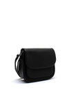 Zen Collection Pebbled Faux Leather Small Crossbody, Black