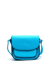 Zen Collection Pebbled Faux Leather Small Crossbody, Blue