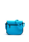 Zen Collection Pebbled Faux Leather Small Crossbody, Blue