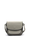 Zen Collection Pebbled Faux Leather Small Crossbody, Grey
