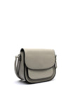 Zen Collection Pebbled Faux Leather Small Crossbody, Grey