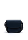 Zen Collection Pebbled Faux Leather Small Crossbody, Navy