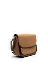Zen Collection Pebbled Faux Leather Small Crossbody, Soil