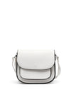Zen Collection Pebbled Faux Leather Small Crossbody, White