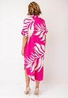 Serafina Abstract Print Midi Dress, Pink