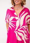 Serafina Abstract Print Midi Dress, Pink