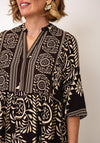Serafina Collection Vintage Abstract Print Maxi Dress, Brown