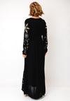 Serafina Embroidered Button Down Midi Dress, Black