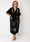 Serafina Collection Embroidered Tunic Dress, Black