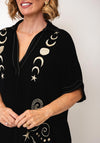 Serafina Collection Embroidered Tunic Dress, Black