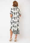 Serafina Collection Paisley Print Low Neck Midi Dress, Black