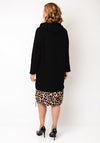 Serafina Collection One Size Hooded Sweatshirt Dress, Black