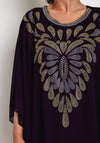 Serafina Collection Embellished Tunic Dress, Purple