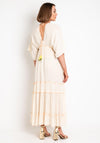 Seventy1 One Size Floral Embroidered Maxi Dress, Ecru