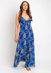 Serafina Collection One Size Floral Print Dress, Royal Blue