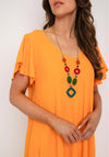 The Serafina Collection One Size Tunic Mini Dress, Orange