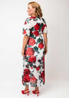 Serafina Collection Floral V Neck Maxi Dress, Red