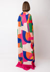 Serafina Collection One Size Abstract Print Shirt Dress, Pink